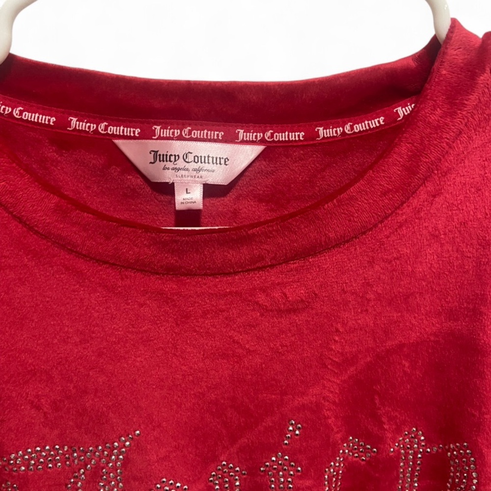 Juicy Couture Red Rhinestone Sweatshirt - Picture 2 of 4